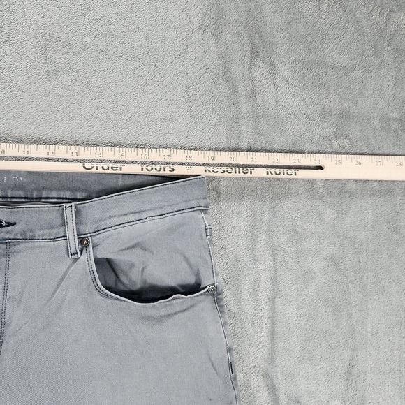 Mott & Bow Jeans Mens 38x32 Stone Gray Straight Leg Stretch Denim Casual - Picture 10 of 15